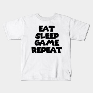 Eat Sleep Game Repeat Kids T-Shirt